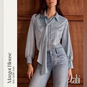 Cabi Margot blouse (removable tie)